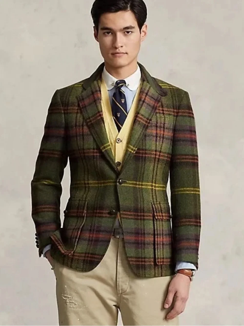 NWT Polo Ralph Lauren The RL67 Plaid Tweed Jacket - Size 38R